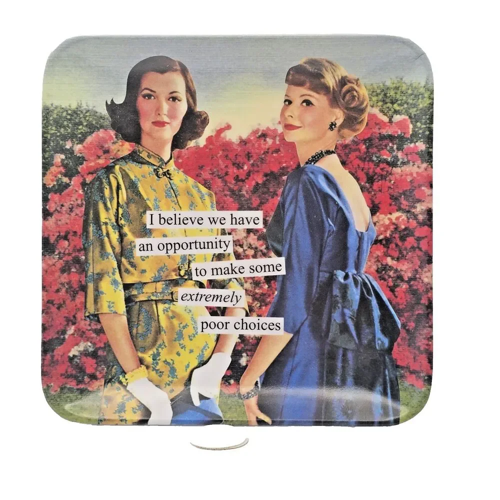 Anne Taintor 100% Melamine Mini Trays 5.5x5.5